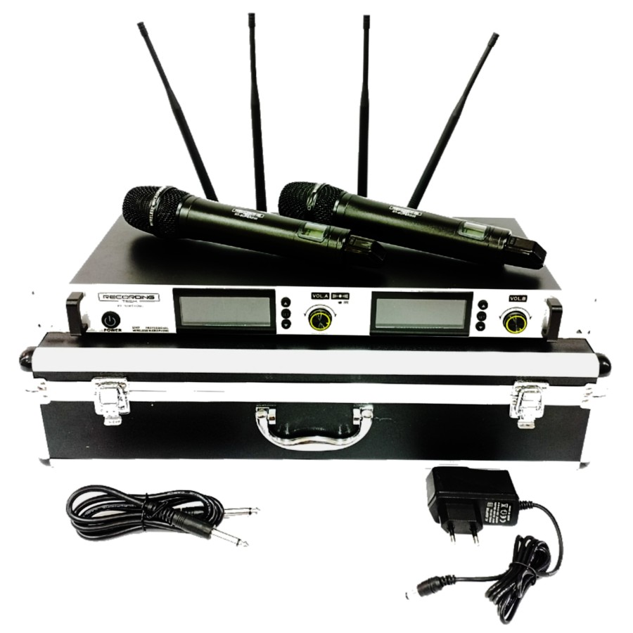 RECORDING TECH RT SUPER200 WIRELESS MICROPHONE – 2 CHANEL MIC WIRELESS – SUPER200 ONLY ORIGINAL GARANSI RESMI